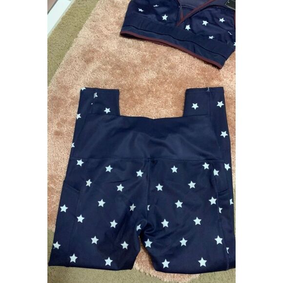 Alexo Athletica Freedom Bomber Jacket Set Stars Navy White Large Discontinued - Picture 2 of 4